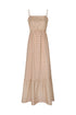La Polera Cotton Maxi Dress / Beige May Flower
